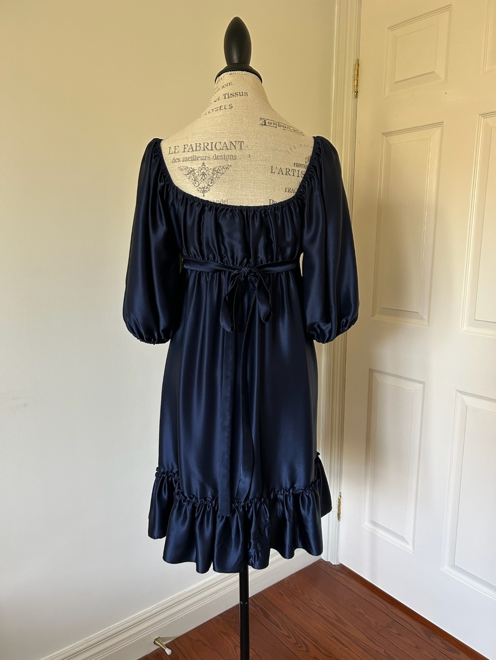 Betsey Johnson Silk Vintage Navy Dress